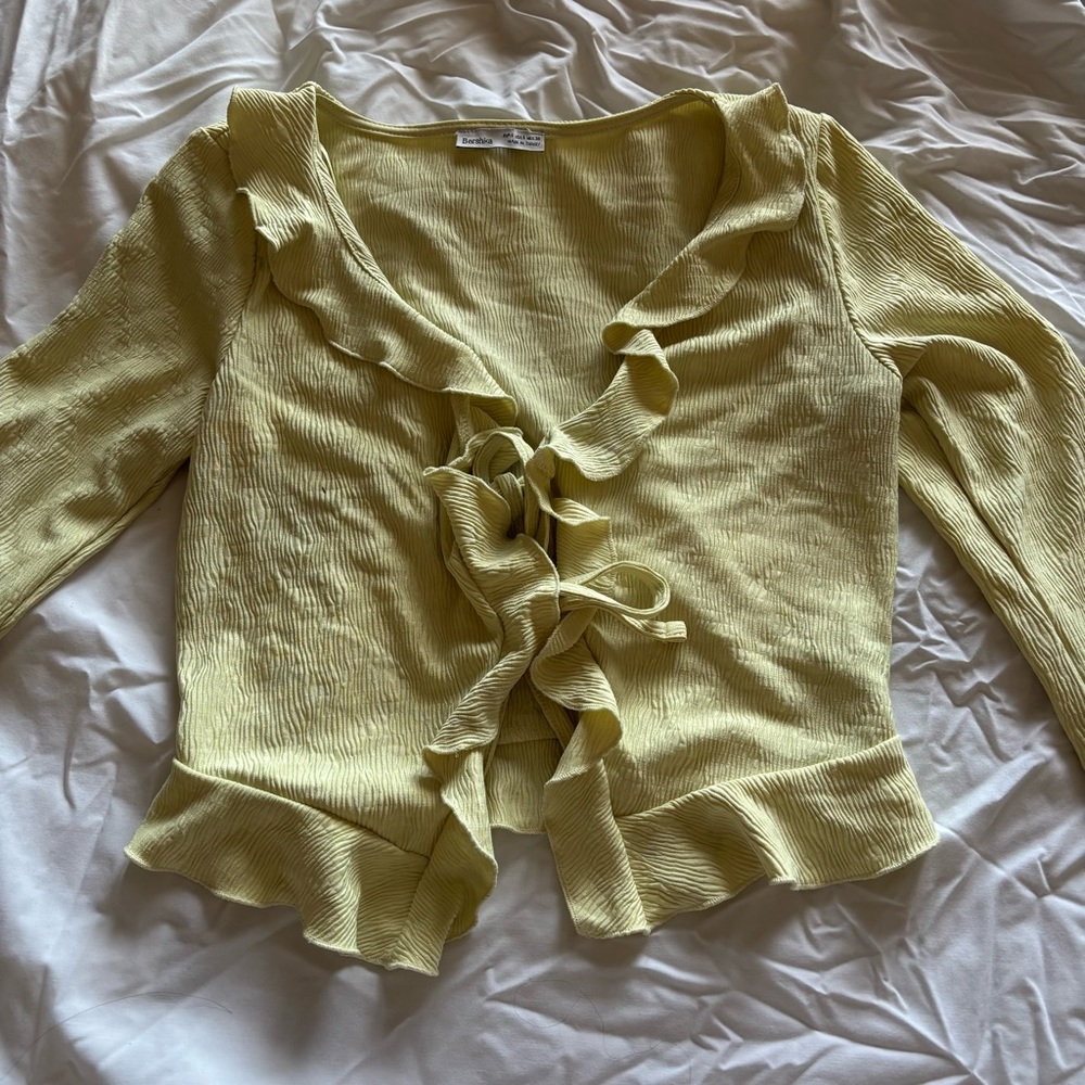 Light Yellow Ruffled Blouse